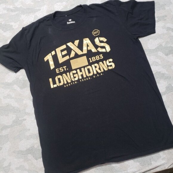 Texas Longhorns Shirt Mens Small Black Fanatics Short Sleeve - Picture 3 of 10